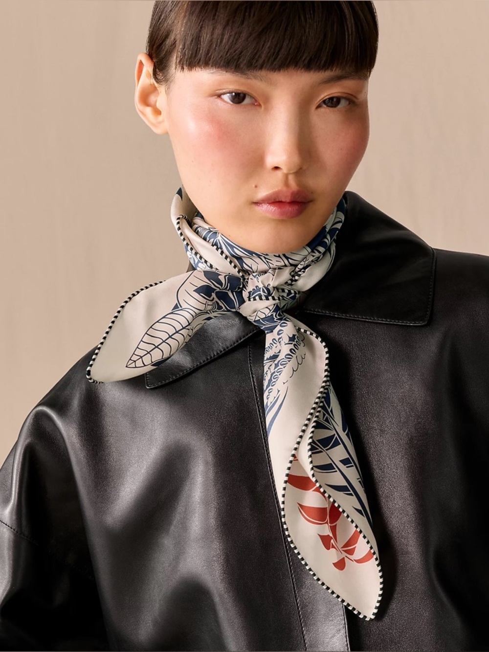 ❌SOLD❌HERMES 2025 Flamingo Party Tattoo double face scarf 90 - Bleu Encre